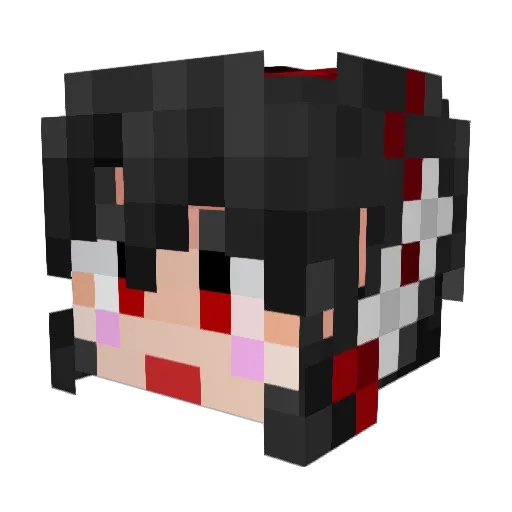 BLADAAA Minecraft avatar head, 3D render