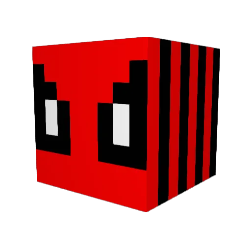 BLAM0 Minecraft avatar head, 3D render