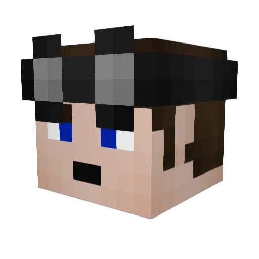 BLANTONV Minecraft avatar head, 3D render