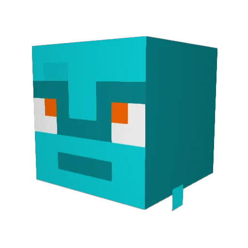 BLAPPY Minecraft avatar head, 3D render