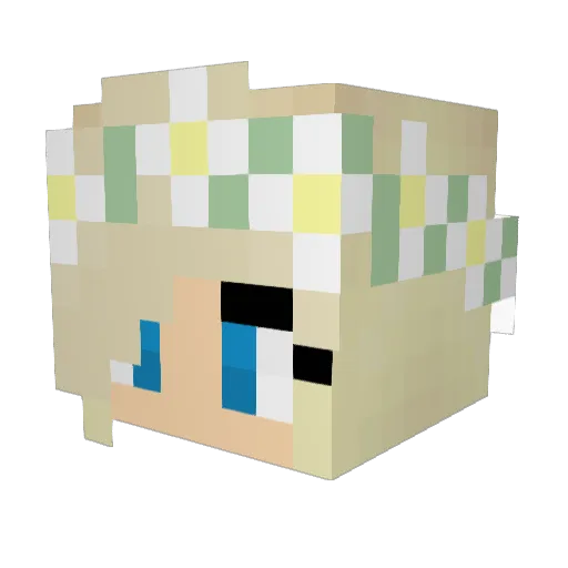 BLBerry Minecraft avatar head, 3D render