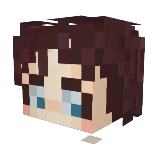 BLE3H_ Minecraft avatar head, 3D render