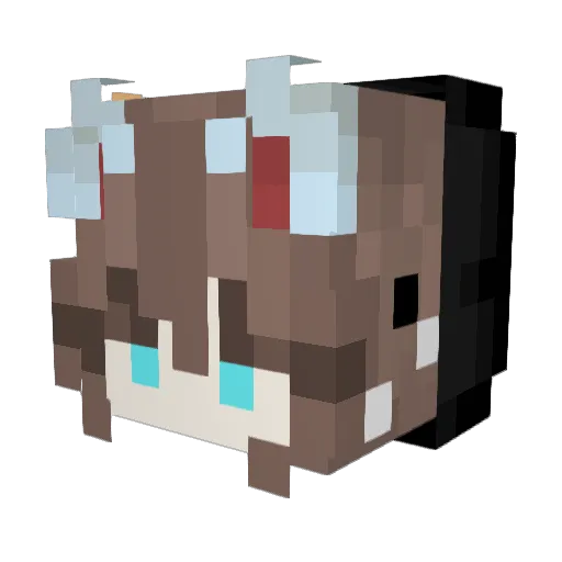 BLEURII Minecraft avatar head, 3D render