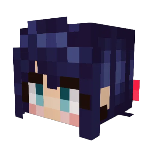 BLGirl69 Minecraft avatar head, 3D render