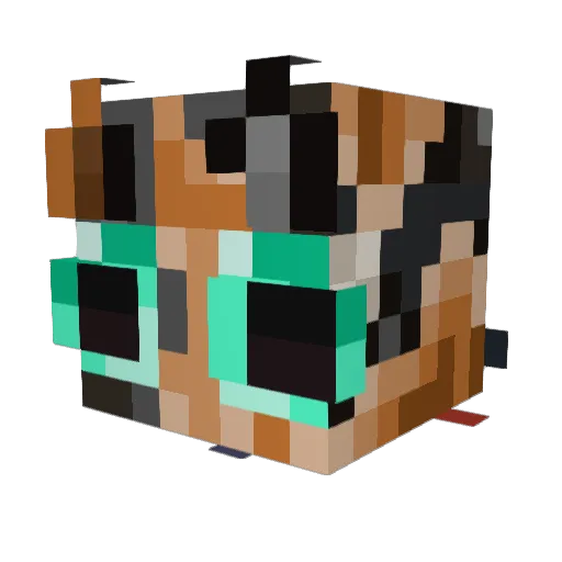 BLIEXIN Minecraft avatar head, 3D render
