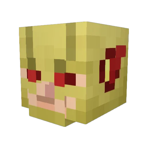 BLMcheater Minecraft avatar head, 3D render