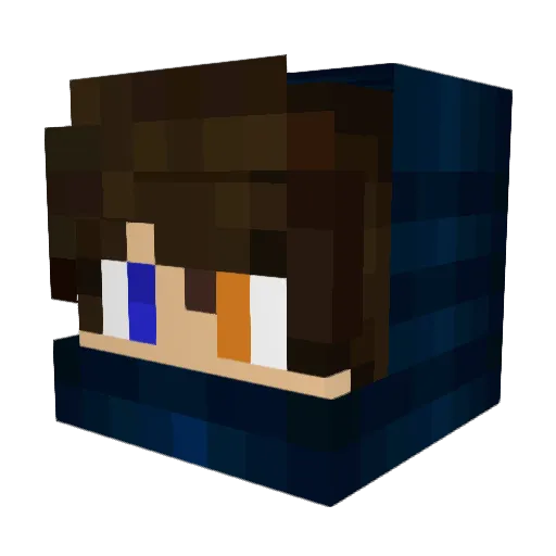 BLNL Minecraft avatar head, 3D render