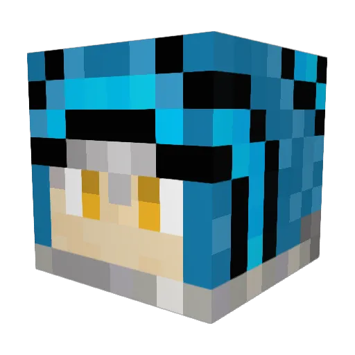 BLOCK208 Minecraft avatar head, 3D render
