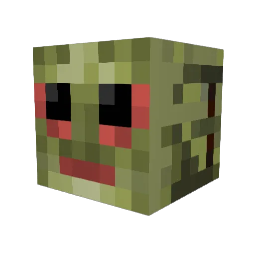 BLOCKWARS Minecraft avatar head, 3D render
