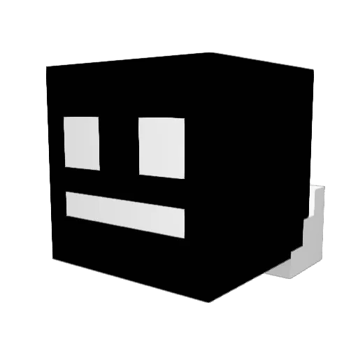 BLOCK_MUSIC Minecraft avatar head, 3D render