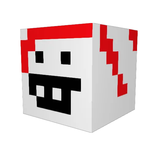 BLOFDOOM Minecraft avatar head, 3D render