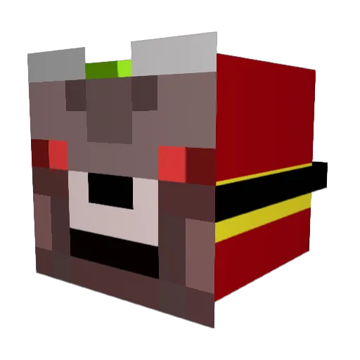 BLOODPANTH3R Minecraft avatar head, 3D render