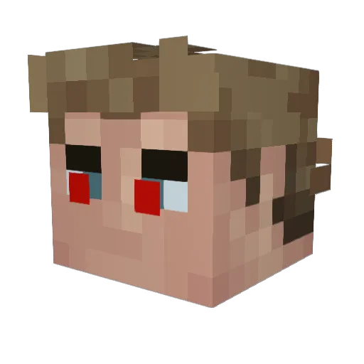 BLOODSHOT_THOR Minecraft avatar head, 3D render