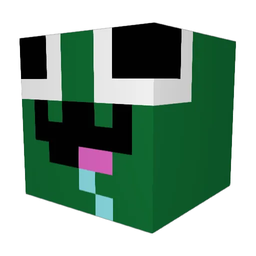 BLOODx_2 Minecraft avatar head, 3D render