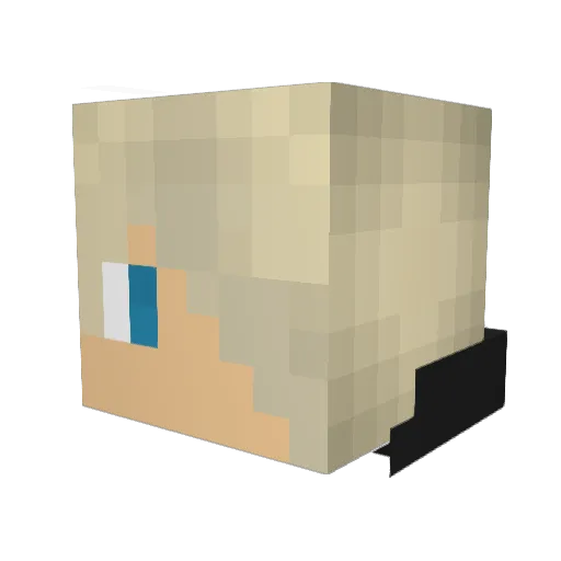 BLOOMHOUSE Minecraft avatar head, 3D render