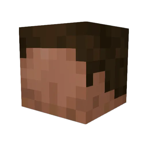 BLOX0FCANDY Minecraft avatar head, 3D render