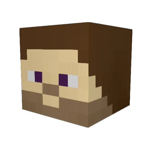 BLUD7210 Minecraft avatar head, 3D render