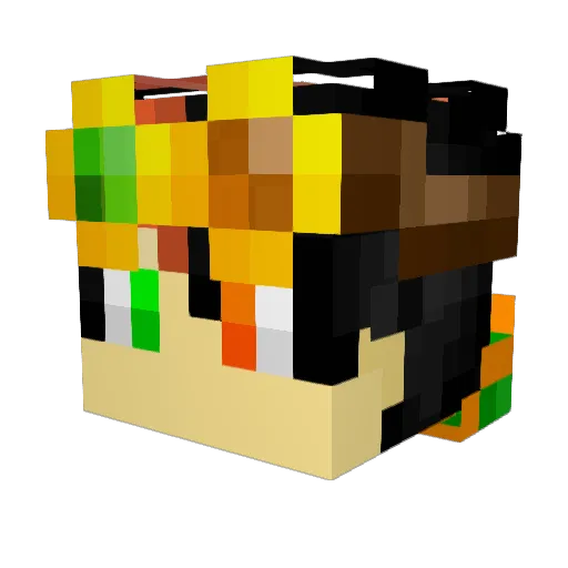 BLUEBUNNY2008 Minecraft avatar head, 3D render