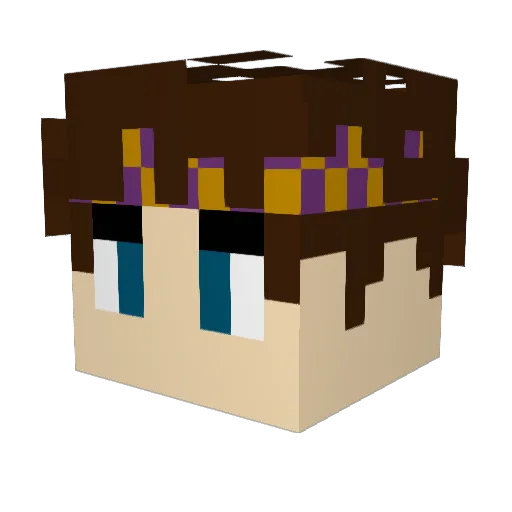 BLUELION12 Minecraft avatar head, 3D render