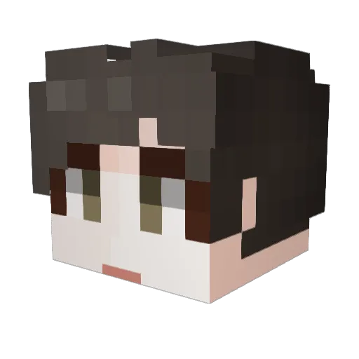BLUEMOC4 Minecraft avatar head, 3D render