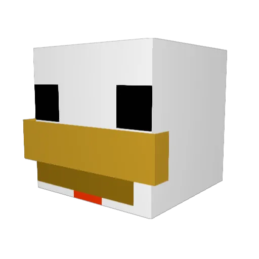 BLUERUNNE Minecraft avatar head, 3D render