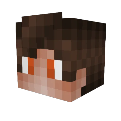 BLUETHEMISTIC Minecraft avatar head, 3D render