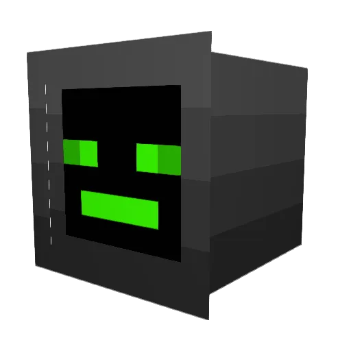 BLUEWAVEE Minecraft avatar head, 3D render