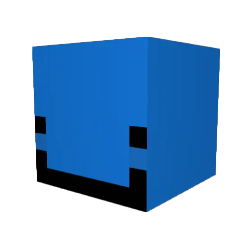 BLUEcookieJER Minecraft avatar head, 3D render