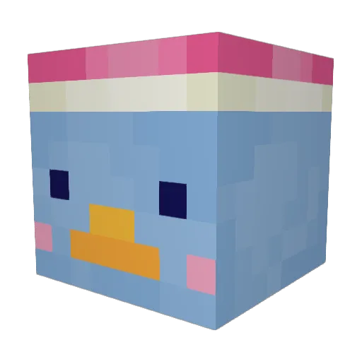 BLURBB Minecraft avatar head, 3D render