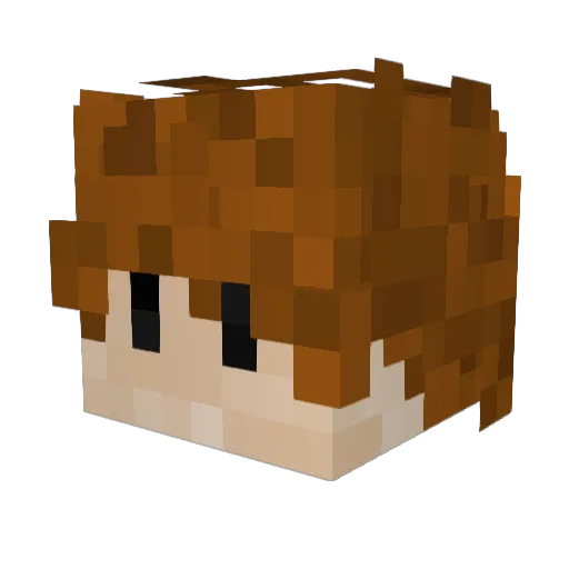 BLUes_ghost Minecraft avatar head, 3D render