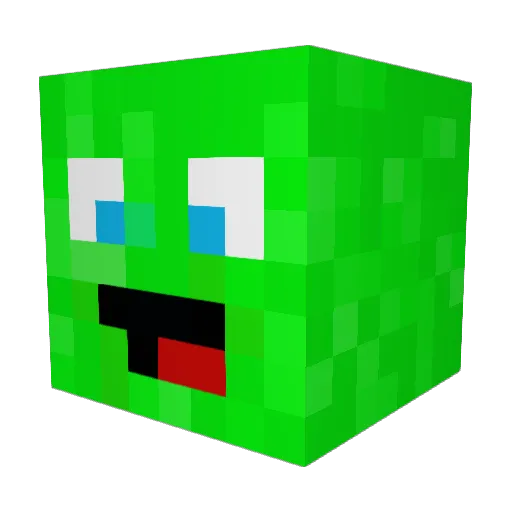 BLUzok Minecraft avatar head, 3D render