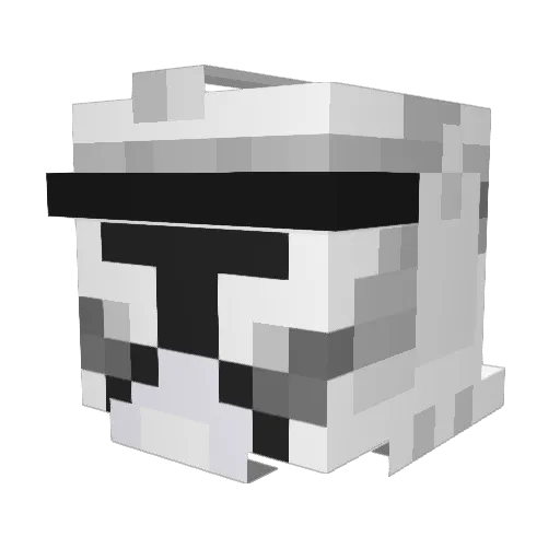 BLVCKR Minecraft avatar head, 3D render