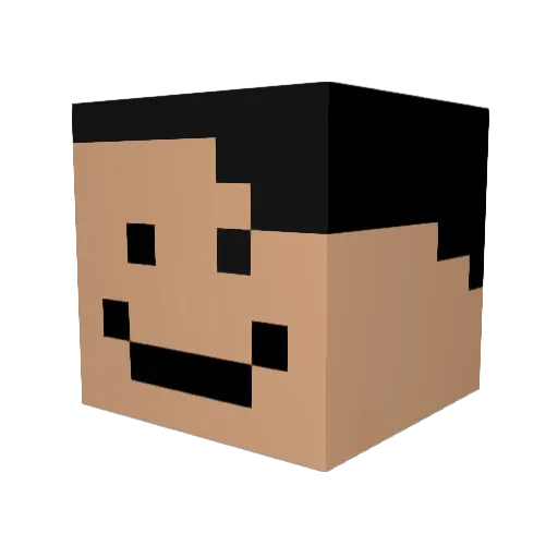 BLZ32826 Minecraft avatar head, 3D render