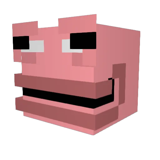 BLZRS Minecraft avatar head, 3D render
