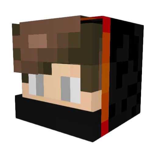 BLacKSa77 Minecraft avatar head, 3D render