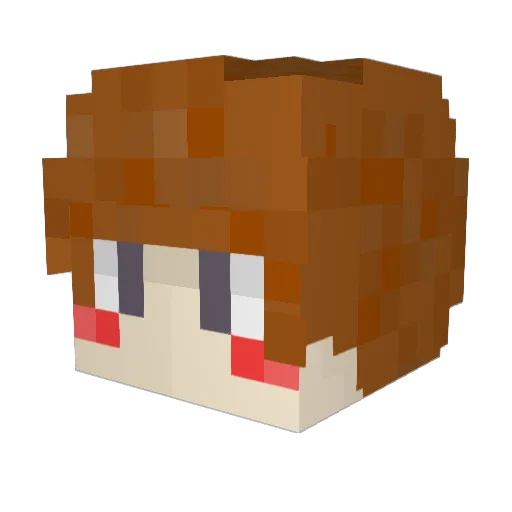 BLackCow_ Minecraft avatar head, 3D render
