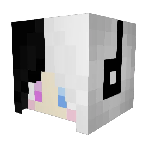 BLackDew_ Minecraft avatar head, 3D render