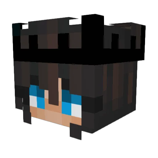 BLackQueen54 Minecraft avatar head, 3D render