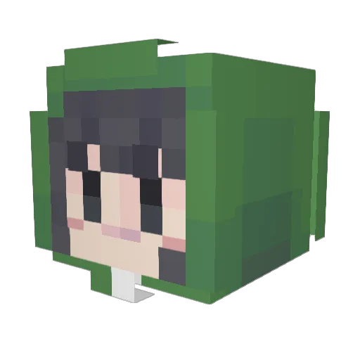 BLgh22 Minecraft avatar head, 3D render