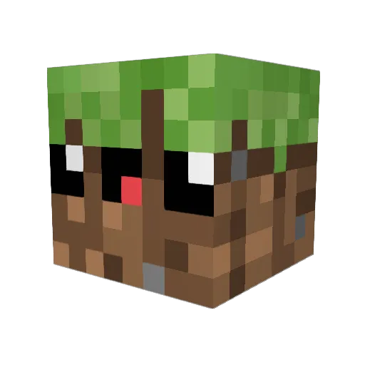 BLoxDORT Minecraft avatar head, 3D render