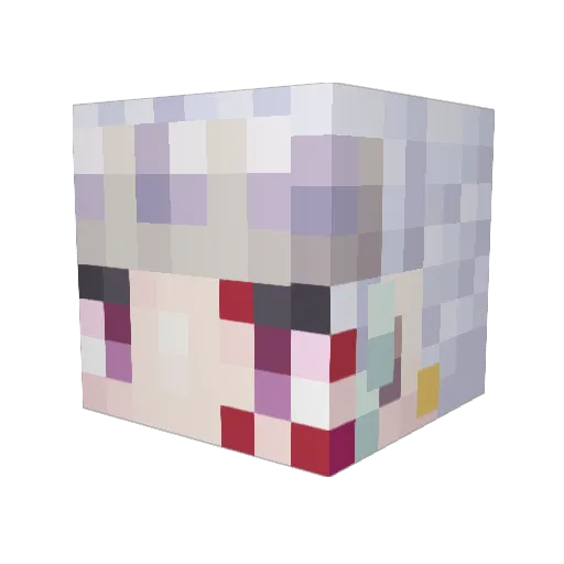 BLxfn Minecraft avatar head, 3D render