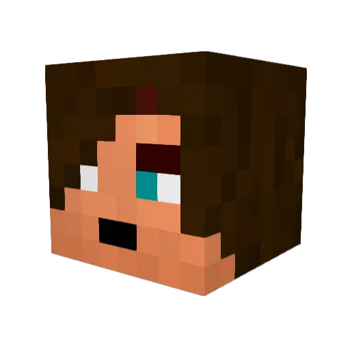 BM3576 Minecraft avatar head, 3D render