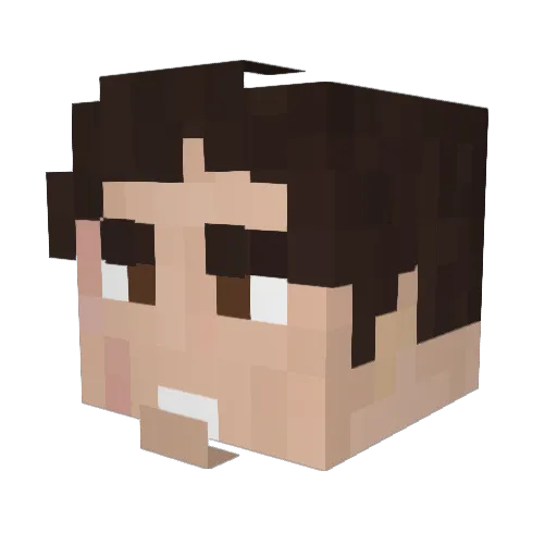 BMATT21 Minecraft avatar head, 3D render