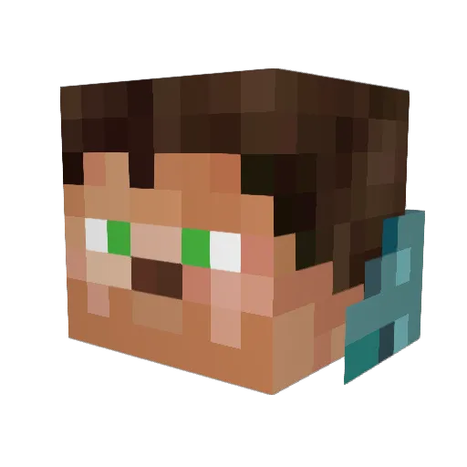 BMBandit Minecraft avatar head, 3D render