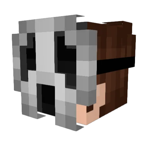BMCPro04 Minecraft avatar head, 3D render