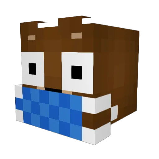 BMC_bear1 Minecraft avatar head, 3D render