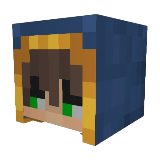 BMCaptain_Kaz Minecraft avatar head, 3D render