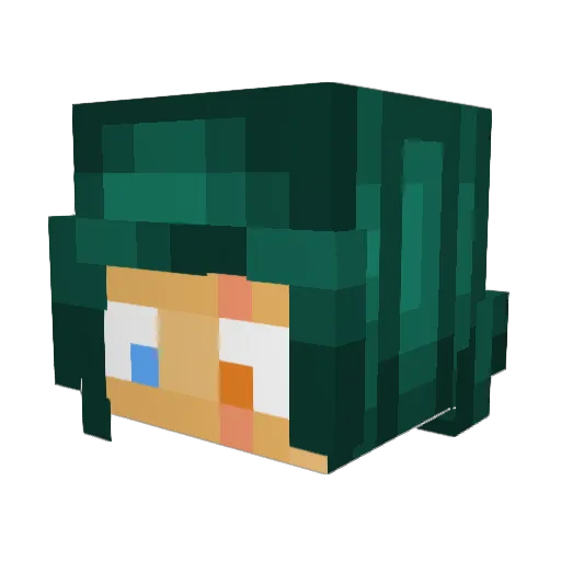 BMD4 Minecraft avatar head, 3D render