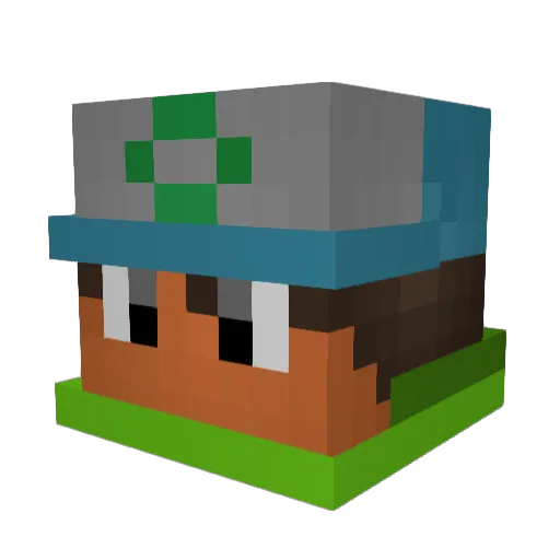 BMG01 Minecraft avatar head, 3D render