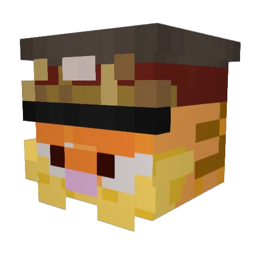 BMMK_ Minecraft avatar head, 3D render